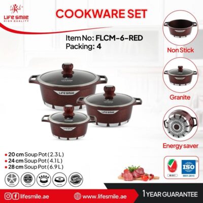 سرویس ۳ تیکه سوپر گرانیت لایف مدل : Flcm-6-Red